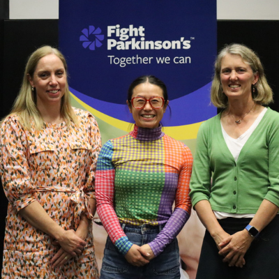 Claire Thwaites, Dr Melissa Tang and Professor Michele Callisaya at the Fight Parkinson’s Research Symposium 2025