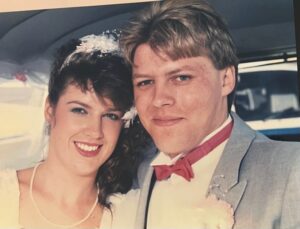 Michelle and Mark on their wedding day 