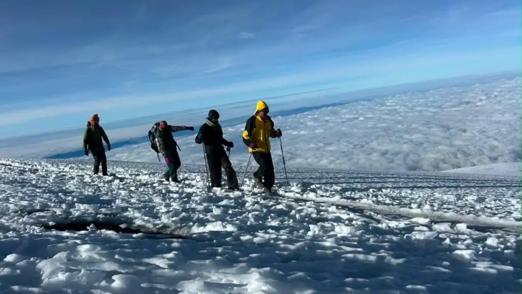 Gaby and family on their hike up Mount Kilimanjaro